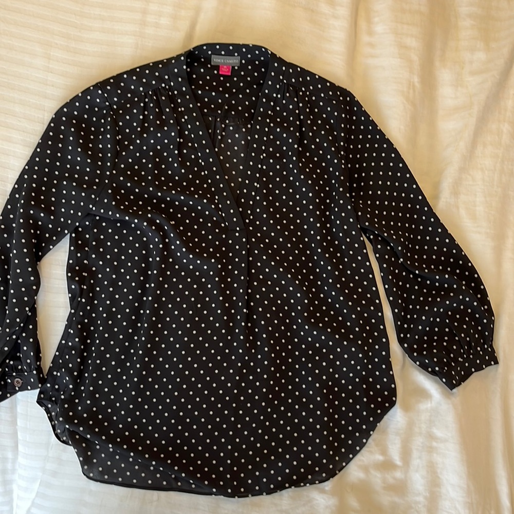 Polka dot blouse by Vince Camuto